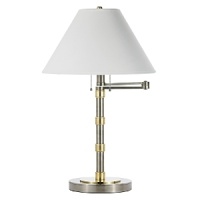 Sleek in style, this swing arm lamp stands perfectly in your living room or den. Sleek in style, this swing arm lamp stands perfectly in your living room or den.