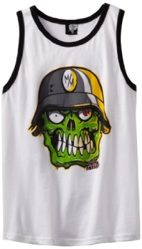 Metal Mulisha Boys 8-20 Bonehead Tank, Optic White, Medium Metal Mulisha Boys 8-20 Bonehead Tank, Optic White, Medium