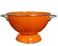 Calypso Basics 5 Quart powder coated Colander, Orange Calypso Basics 5 Quart powder coated Colander, Orange