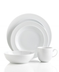 Give your entertaining style a refreshing overhaul with Denby's White 4-piece place settings. The clean, crisp lines and cool, glazed hue of Denby's white dinnerware and dishes infuse your tabletop with modern style. Give your entertaining style a refreshing overhaul with Denby's White 4-piece place settings. The clean, crisp lines and cool, glazed hue of Denby's white dinnerware and dishes infuse your tabletop with modern style.
