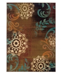 A little floral whimsy meets the vivid layering of color in this contemporary Gramercy area rug from Sphinx. Crafted of tough polypropylene for natural durability and effortless softness underfoot. (Clearance) A little floral whimsy meets the vivid layering of color in this contemporary Gramercy area rug from Sphinx. Crafted of tough polypropylene for natural durability and effortless softness underfoot. (Clearance)