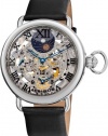 Akribos XXIV Men's AKR451SS Bravura Mechanical Dual Time Skeleton Stainless Steel Watch