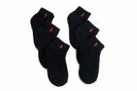 Polo Ralph Lauren Boy's Black 6-Pack Quarter Crew Socks (Sock Sz 8-9.5; Fits Shoe 13-3) Polo Ralph Lauren Boy's Black 6-Pack Quarter Crew Socks (Sock Sz 8-9.5; Fits Shoe 13-3)