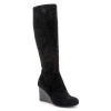 Cole Haan Cora Wedge Boot Fashion Knee-High Boots Black Womens New/Display