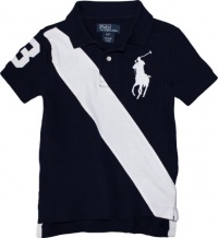 Polo Ralph Lauren Toddler Boy's Big Pony Banner Polo, French Navy, 3/3T Polo Ralph Lauren Toddler Boy's Big Pony Banner Polo, French Navy, 3/3T