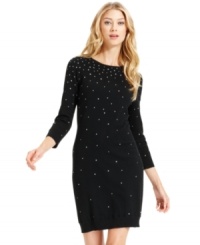 MICHAEL Michael Kors' dress features shiny studding throughout for a glamorous finishing touch. MICHAEL Michael Kors' dress features shiny studding throughout for a glamorous finishing touch.