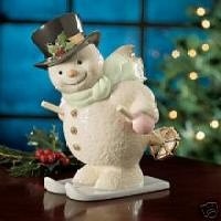 Lenox Snowy Skier Snowman Figurine Lenox Snowy Skier Snowman Figurine