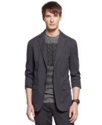 This sport coat from Kenneth Cole Reaction takes all the stuffiness out of looking sharp. This sport coat from Kenneth Cole Reaction takes all the stuffiness out of looking sharp.