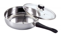Gourmet Chef 8 Inch Stainless Steel Fry Pan with Lid Gourmet Chef 8 Inch Stainless Steel Fry Pan with Lid