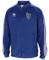 Get in the game. This retro-style Dallas Mavricks track jacket from adidas is the ultimate fan gear. Get in the game. This retro-style Dallas Mavricks track jacket from adidas is the ultimate fan gear.