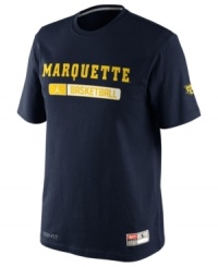 Be a part of the wave-help keep team spirit up with this Marquette Golden Eagles NCAA basketball t-shirt from Nike. Be a part of the wave-help keep team spirit up with this Marquette Golden Eagles NCAA basketball t-shirt from Nike.