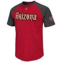 MLB Arizona Diamondbacks Big Leaguer Fashion Crew Neck Ringer T-Shirt, Cardinal/Charcoal Heather MLB Arizona Diamondbacks Big Leaguer Fashion Crew Neck Ringer T-Shirt, Cardinal/Charcoal Heather