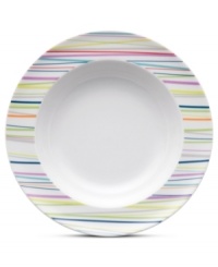 Solid stripes. The Sunny Day Stripes soup bowl shines with bright accent colors on a body of durable, double-fired porcelain. Mix with solid Sunny Day dinnerware, also from THOMAS by Rosenthal. Solid stripes. The Sunny Day Stripes soup bowl shines with bright accent colors on a body of durable, double-fired porcelain. Mix with solid Sunny Day dinnerware, also from THOMAS by Rosenthal.