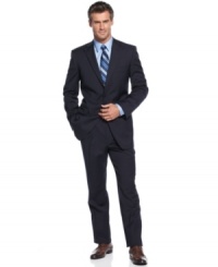 For season-less style, you can't beat the timeless sophistication of this navy suit from Jones NY. For season-less style, you can't beat the timeless sophistication of this navy suit from Jones NY.