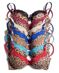 You're always walking on the wild side with this bold push-up bra by JT Intimates. Style #14293BRW You're always walking on the wild side with this bold push-up bra by JT Intimates. Style #14293BRW
