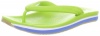 crocs 14204 Retro Flip Flop (Toddler/Little kid),Volt Green/Varsity Blue,3 M US Little Kid