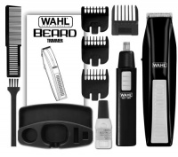 Wahl 5537-1801 Cordless Battery Operated Beard Trimmer with Bonus Ear, Nose and Brow Trimmer Wahl 5537-1801 Cordless Battery Operated Beard Trimmer with Bonus Ear, Nose and Brow Trimmer