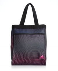 A perfectly portable gym bag is essential for any workout enthusiast. Just throw in your clothes, towel and shoes and you're out the door with this no-fuss bag by Adidas. A perfectly portable gym bag is essential for any workout enthusiast. Just throw in your clothes, towel and shoes and you're out the door with this no-fuss bag by Adidas.