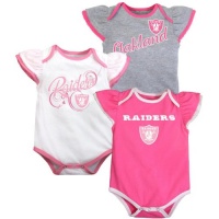Infant Oakland Raiders 3 Piece Creeper Set (12m-24m) Infant 12 Months Infant Oakland Raiders 3 Piece Creeper Set (12m-24m) Infant 12 Months