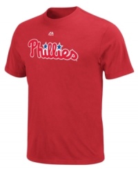 Team up! Get into the spirit of the season by supporting your Philadelphia Phillies with this MLB t-shirt from Majestic. Team up! Get into the spirit of the season by supporting your Philadelphia Phillies with this MLB t-shirt from Majestic.