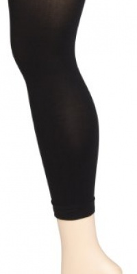Hue Womens Super Opaque Footless Tight with Control Top, Black, 3 Hue Womens Super Opaque Footless Tight with Control Top, Black, 3