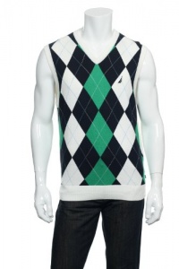 Nautica Men's Intarsia Argyle Vest Sweater Nautica Men's Intarsia Argyle Vest Sweater