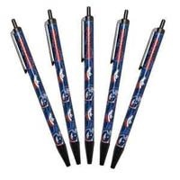 NFL Denver Broncos Disposable Black Ink Click Pens, 5-Pack NFL Denver Broncos Disposable Black Ink Click Pens, 5-Pack