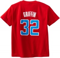 NBA Los Angeles Clippers Blake Griffin #32 Youth 8-20 Short Sleeve Name & Nubmer Tee, Red NBA Los Angeles Clippers Blake Griffin #32 Youth 8-20 Short Sleeve Name & Nubmer Tee, Red