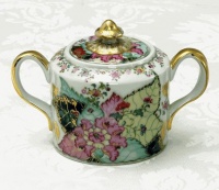 Mottahedeh Tobacco Leaf Sugar Bowl 4.5 in Mottahedeh Tobacco Leaf Sugar Bowl 4.5 in