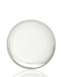Bands of platinum go round and round on Charter Club's Infinity salad plate for a look of timeless splendor. Simply brilliant in lustrous white porcelain, it makes any occasion special. (Clearance) Bands of platinum go round and round on Charter Club's Infinity salad plate for a look of timeless splendor. Simply brilliant in lustrous white porcelain, it makes any occasion special. (Clearance)