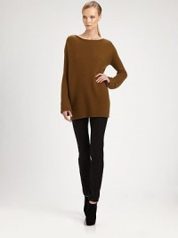 This delicately rib-knit cashmere design is the ultimate in casual elegance.BoatneckLong SleevesRib-knitCashmereDry cleanImported of Italian fabricModel shown is 5'11 (180cm) wearing US size Small. This delicately rib-knit cashmere design is the ultimate in casual elegance.BoatneckLong SleevesRib-knitCashmereDry cleanImported of Italian fabricModel shown is 5'11 (180cm) wearing US size Small.