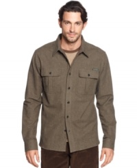 Get to work in classic comfort with this flannel shirt from Field & Stream. Get to work in classic comfort with this flannel shirt from Field & Stream.