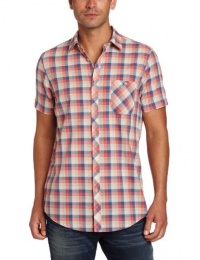 Ben Sherman Men's Plectrum Short Sleeve Small Scale Gingham Shirt Ben Sherman Men's Plectrum Short Sleeve Small Scale Gingham Shirt