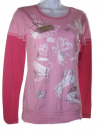 Jenni Sleepwear Junior Women's Graphic Screen T Long Sleeve Sleep Shirt