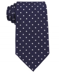 Pinpoint the statement you want to make with this dotted silk tie from Tommy Hilfiger.