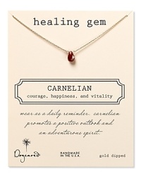 Rejuvenate your spirit and your jewel box with Dogeared's carnelian necklace, evoking courage and positivity. Wear the crimson gem for a daily dose of harmony at your neckline.