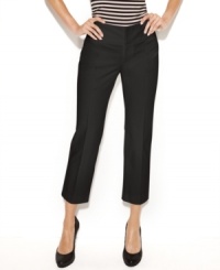 Cropped pants with a sleek silhouette, from INC. The curvy fit is contoured in all the right places! Cropped pants with a sleek silhouette, from INC. The curvy fit is contoured in all the right places!