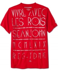 Use your words. This Sean John tee lets letters do the talking for one dynamic design. Use your words. This Sean John tee lets letters do the talking for one dynamic design.