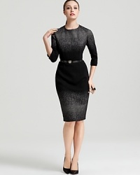 A rush of speckle print tops a Bloomingdale's Exclusive BASLER dress, turning a classic wardrobe staple into a fresh, exciting new piece. Style with silver accents for sleek modern edge. A rush of speckle print tops a Bloomingdale's Exclusive BASLER dress, turning a classic wardrobe staple into a fresh, exciting new piece. Style with silver accents for sleek modern edge.