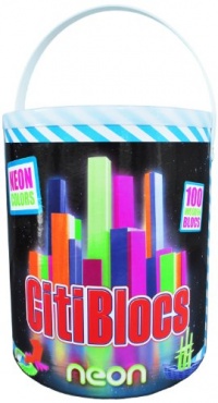 CitiBlocs CitiBlocs Neon Colors 100 Piece Precision Cut Wooden Building Blocks CitiBlocs CitiBlocs Neon Colors 100 Piece Precision Cut Wooden Building Blocks