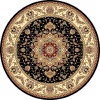 Safavieh LNH329A Lyndhurst Collection Round Area Rug, 4-Feet Diameter, Black and Ivory