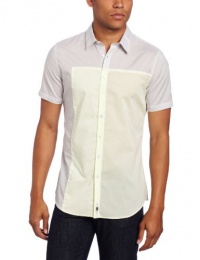 Calvin Klein Sportswear Men's Short Sleeve Yarn Dye Chambray Voile Shirt Calvin Klein Sportswear Men's Short Sleeve Yarn Dye Chambray Voile Shirt