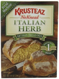 Krusteaz No Knead Italian Herb Artisan Bread Mix, 14-Ounce Boxes (Pack of 4)