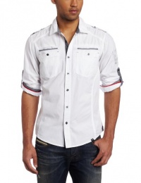 Marc Ecko Cut & Sew Men's Poplin Military With Graphic Marc Ecko Cut & Sew Men's Poplin Military With Graphic