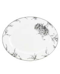 Floral arrangement. Echoing drawings found in an artist's sketchbook, this exquisite Floral Illustrations platter from Marchesa by Lenox creates a decidedly elegant statement at any meal. (Clearance) Floral arrangement. Echoing drawings found in an artist's sketchbook, this exquisite Floral Illustrations platter from Marchesa by Lenox creates a decidedly elegant statement at any meal. (Clearance)