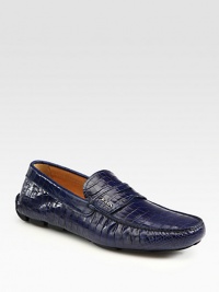 EXCLUSIVELY AT SAKS. Sleek crocodile-stamped leather in a classic driver style with metal logo detail on the band.Crocodile-print leather upperLeather liningRubber soleMade in Italy EXCLUSIVELY AT SAKS. Sleek crocodile-stamped leather in a classic driver style with metal logo detail on the band.Crocodile-print leather upperLeather liningRubber soleMade in Italy