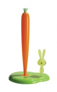 A di Alessi Bunny and Carrot Paper Towel Holder, Green A di Alessi Bunny and Carrot Paper Towel Holder, Green