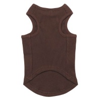 Casual Canine Cotton Basic Ribbed Dog Tank Top, Medium, 16-Inch, Chocolate Casual Canine Cotton Basic Ribbed Dog Tank Top, Medium, 16-Inch, Chocolate