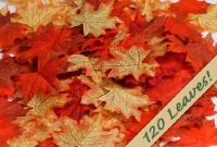 120 Mixed Fall Colors Silk Maple Leaves - Great Autumn Table Scatters 120 Mixed Fall Colors Silk Maple Leaves - Great Autumn Table Scatters