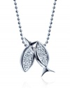 Alex Woo Little Signs Diamond and 14k White Gold Pisces Pendant Necklace